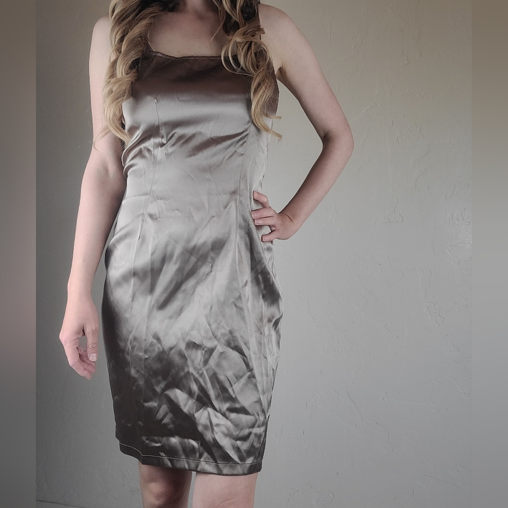 Cachet Classy Elegant Cocktail Party  Brown Above Knee Sleeveless Dress Size 6